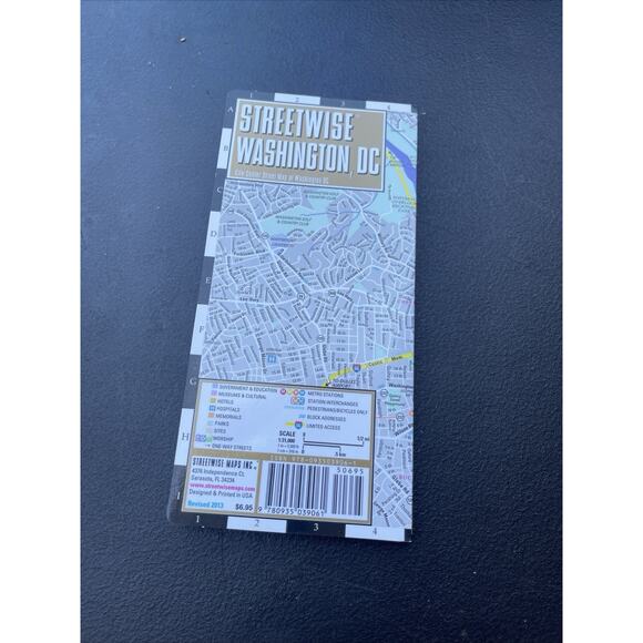 Map of Washington DC by Streetwise Folded & Laminated Multicolor Easy To Use - Picture 7 of 9